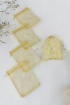 Pack x 100 - Bolsas organza 12x17 cm ORO