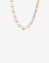 Collares Cortos Metal Collar Corto Eslabones Biplating - Plateado