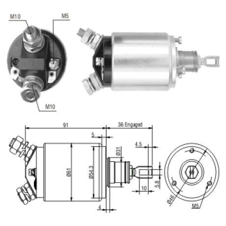 AUTOMATICO DE ARRANQUE - FIAT 70 130 BOSCH 24V IK.745 ZM AUTOMATICO DE ARRANQUE - FIAT 70 130 BOSCH 24V IK.745 ZM