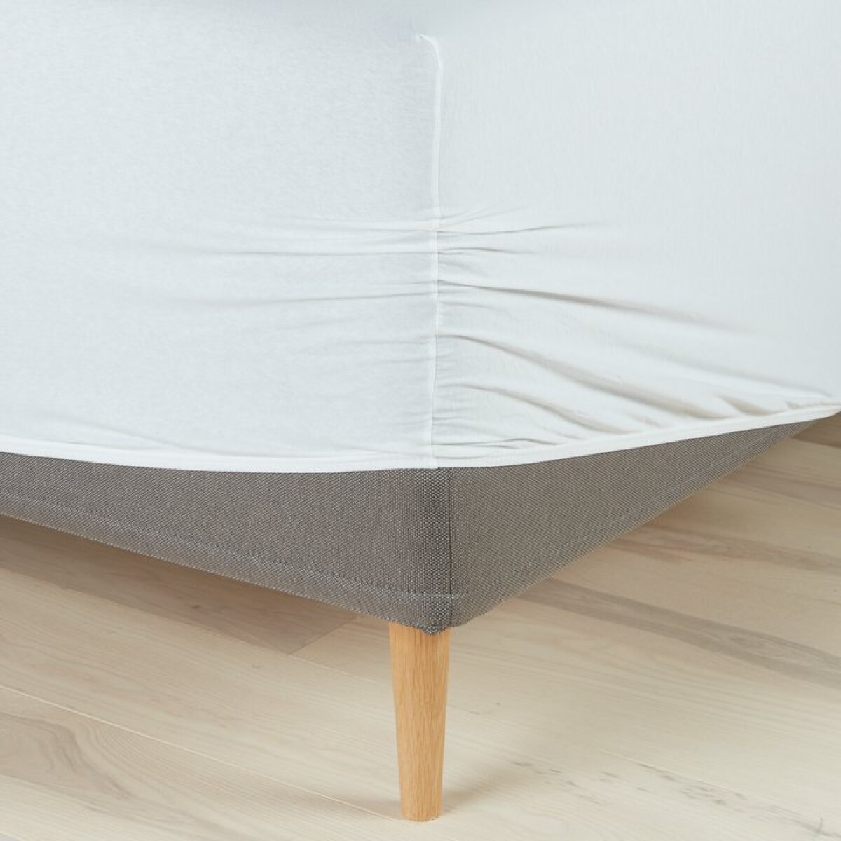 Sábana bajera jersey JETTE 140/150x200x35 blanco - Blanco 