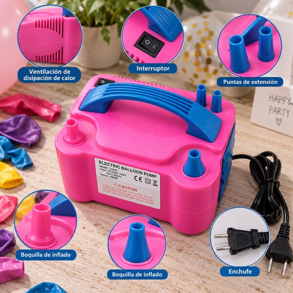 Inflador De Globos Electrico Bomba Eléctrica Fiesta Cotillon Automático 600w Con 2 Inyectores Imback Inflador De Globos Electrico Bomba Eléctrica Fiesta Cotillon Automático 600w Con 2 Inyectores Imback