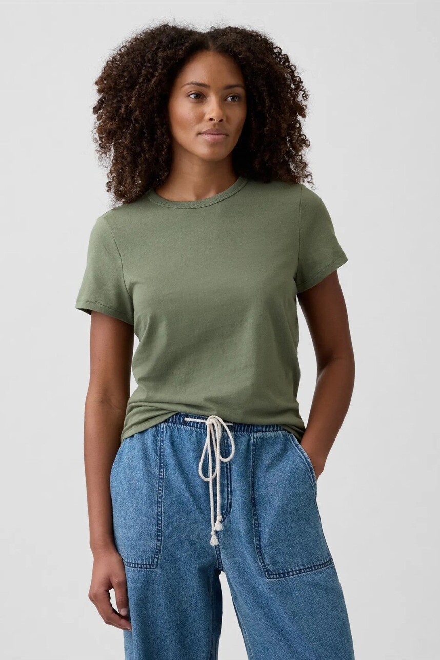 Remera Cuello Redondo Mujer Walden Green