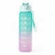Pack De 3 Botellas De Agua Motivacional Gym Turquesa