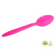 Cuchara Biodegradable x10 Unidades Rosa Neón