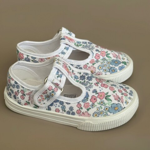 Guillermina De Lona Canvas Toddler Lisas Del 22 Al 26 Floral Pastel