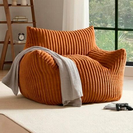 Sillón Sofá Puff Gigante Cloudnest 1 Cuerpo Pana Marron