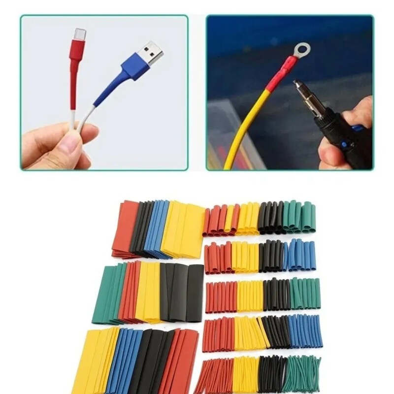 Termocontraíbles Para Cable de 328 Piezas 1mm a 14mm Termocontraíbles Para Cable de 328 Piezas 1mm a 14mm