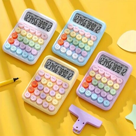 Calculadora 12 digitos color pastel Celeste