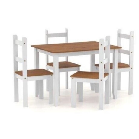 Juego Comedor 6 Sillas Red Blanco Cera Juego Comedor 6 Sillas Red Blanco Cera