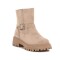 Botas Mujer Darkness Con Hebilla Beige