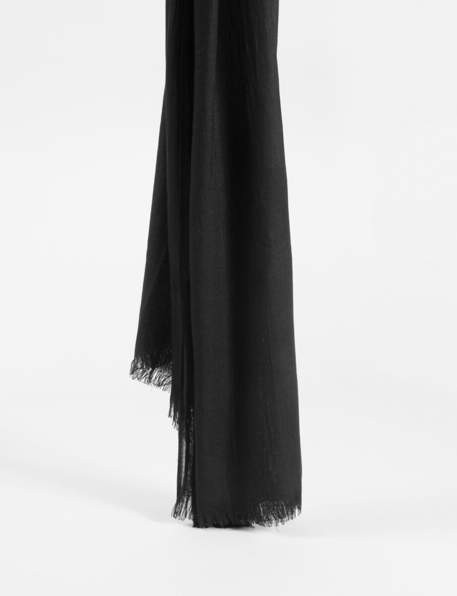 Pashmina lisa - negro 