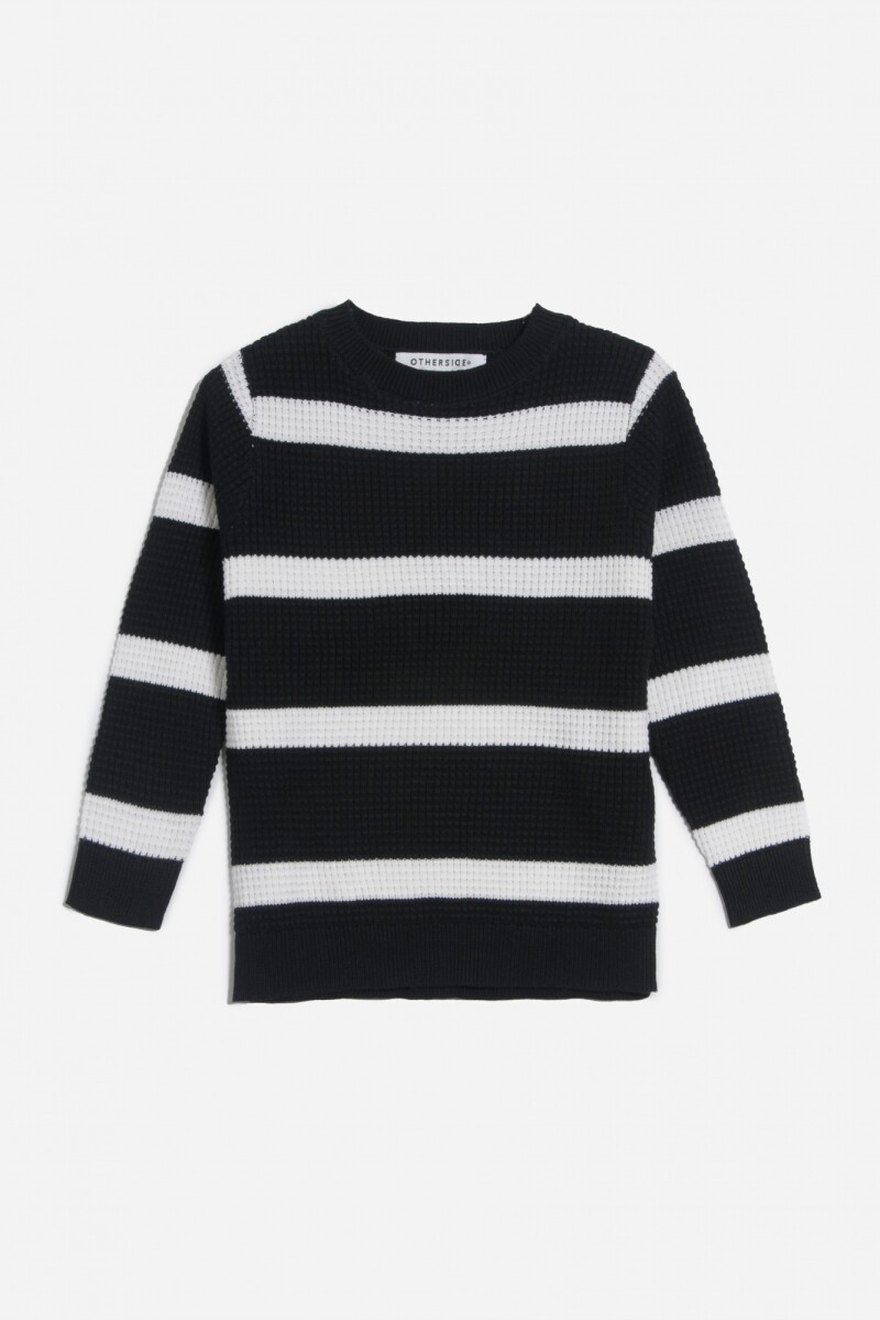 Sweater cuello redondo NEGRO