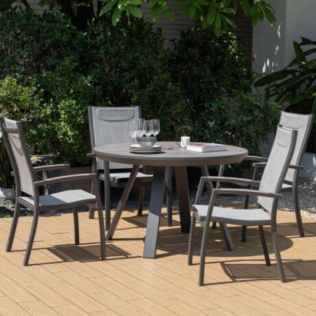 MESA REDONDA URBANITE 119CM Mesa Redonda De Patio RUSTICO Urbanite 119Cm - Gris