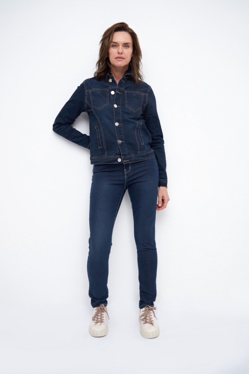 Campera de jean jean oscuro