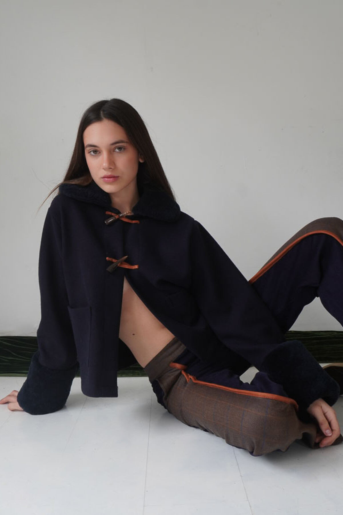 Campera New Jersey Base Azul / Corderito Azul