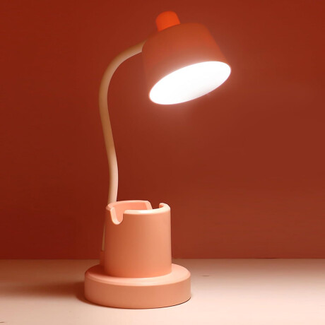 Lámpara veladora de escritorio con portalápices Rosado