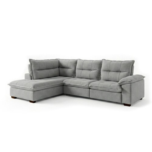 Sillón 5 Cuerpos con Chaise - Cesky Gris Derecho