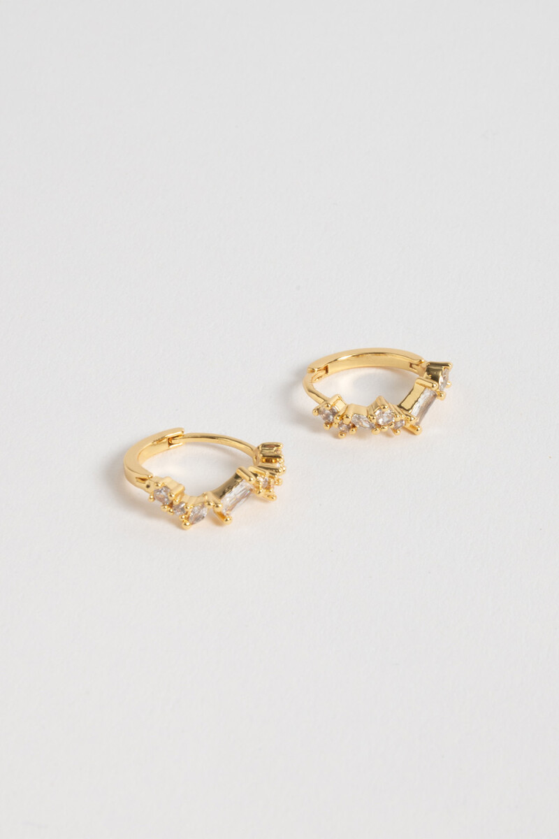 Aritos Brillantes Dorado