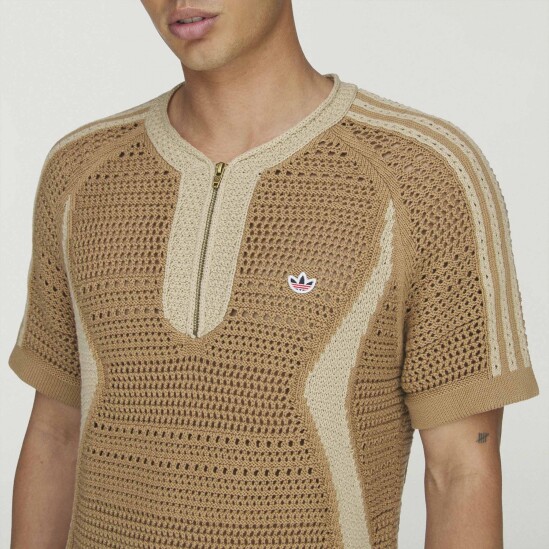 Remera Adidas CLOT Knit Jersey by Edison Chen Beige