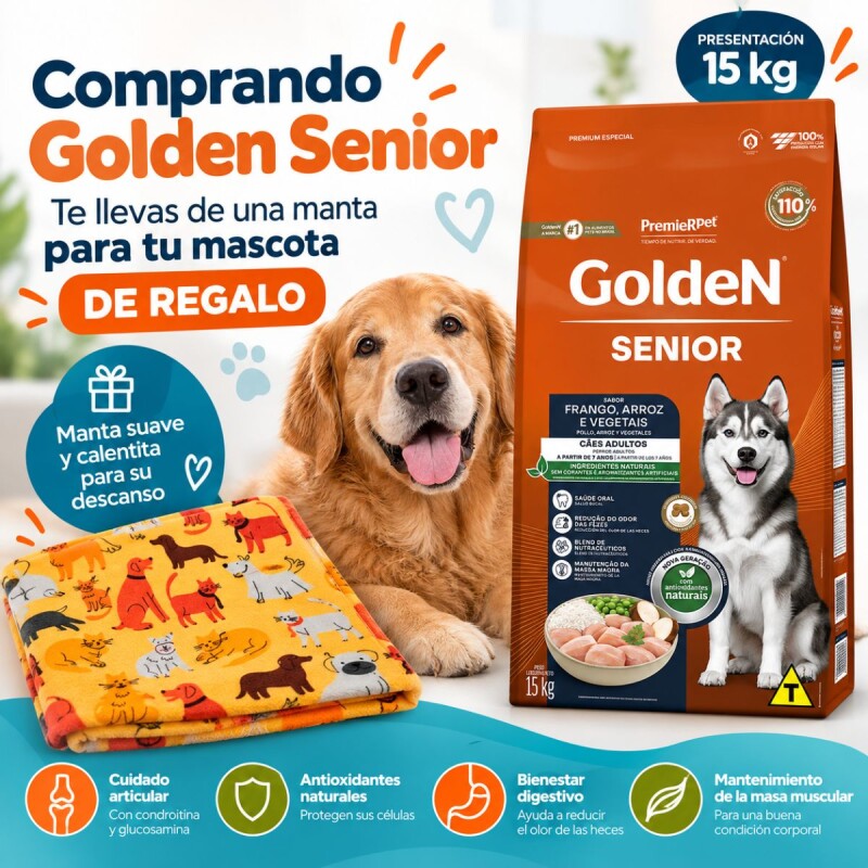 GOLDEN FORMULA PERRO SENIOR 15 KG CON REGALO GOLDEN FORMULA PERRO SENIOR 15 KG CON REGALO