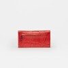 Billetera Dalia en cuero grabado Big Croco Rojo