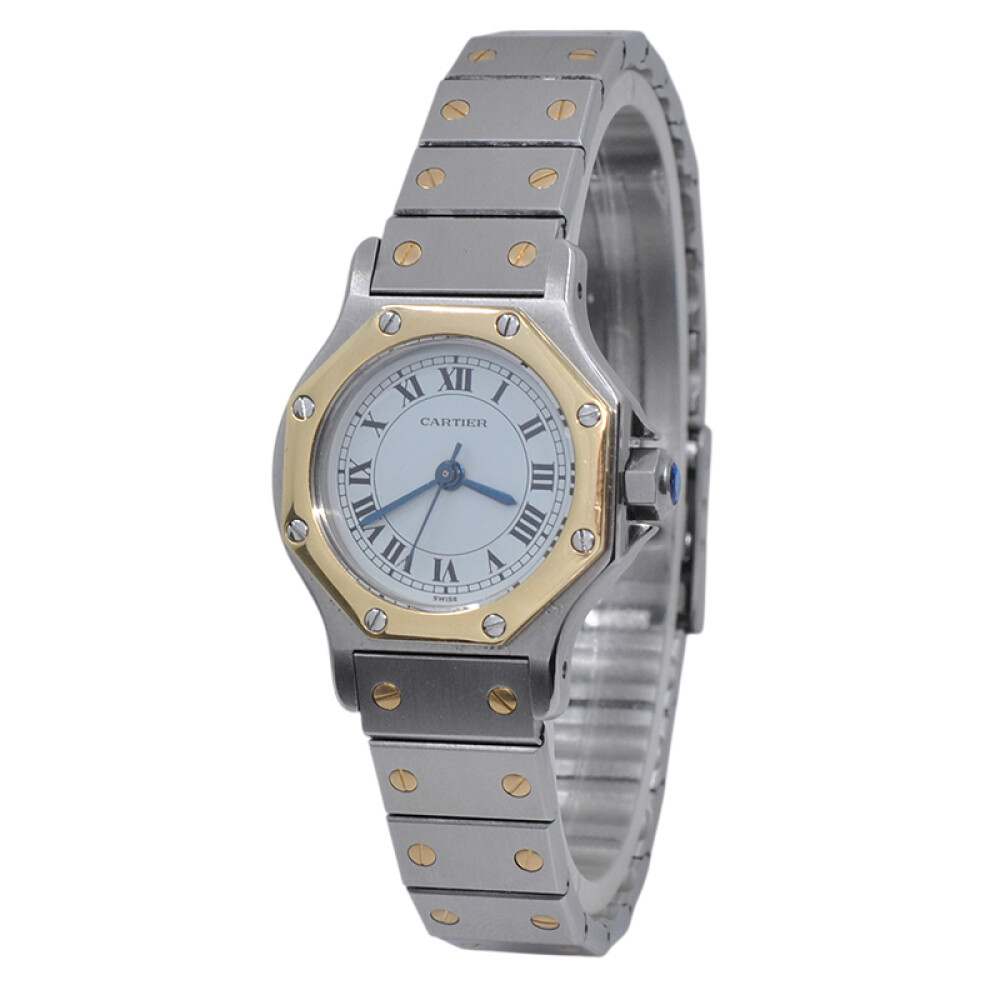 Cartier Santos Octagon dama automático acero y oro 24 mm Cartier Santos Octagon dama automático acero y oro 24 mm