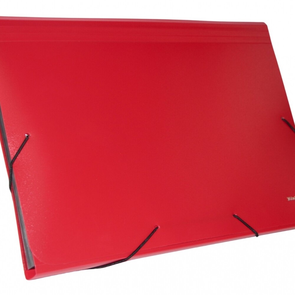 CARPETA YIL 13 DIVISIONES A4 CON ELASTICO ROJO