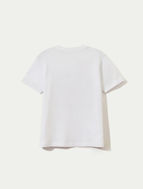 CAMISETA BÁSICA CON ESTAMPA BLANCO