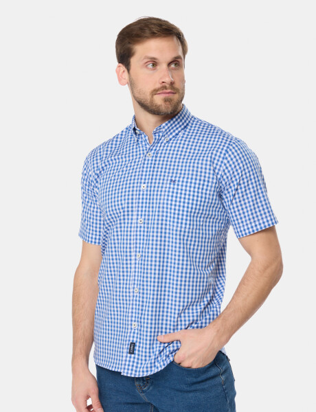 CAMISA SPORT A CUADROS Azul