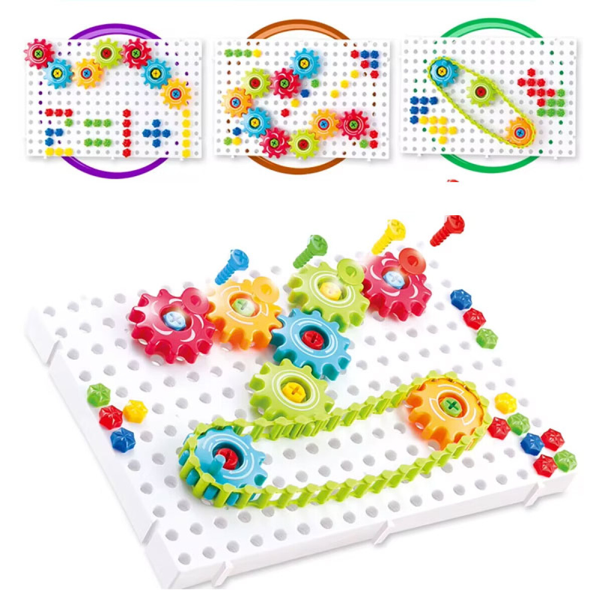 Puzzle DIY Mosaico Educativo con engranajes giratorios - Puzzle Diy Mosaico Educativo Con Engranajes Giratorios 