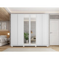 ROPERO MODELO DECIMUS 2.7 4 CAJONES + 2 PUERTAS CON ESPEJO COLOR BRANCO FOSCO Ropero Modelo Decimus 2.7 4 Cajones + 2 Puertas Con Espejo Color Branco Fosco