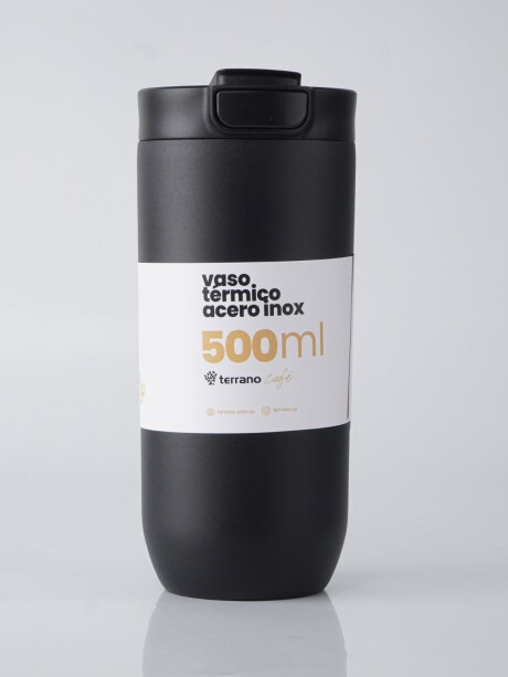 Vaso Térmico Push&Drink 500mL. Negro