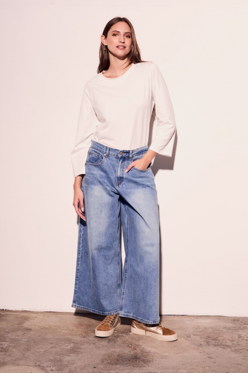 Remera Algodón Elastano Nacar