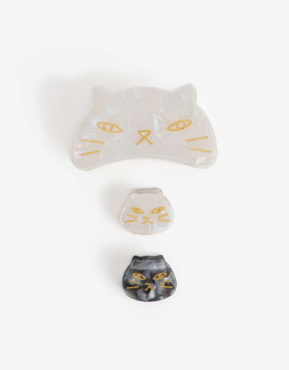 Set De Broches Acrílico - Combinacion Bicolor 