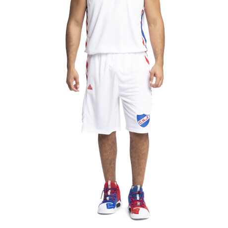 Bermuda Oficial Basket 2022 Nacional Hombre Blanco, Rojo, Azul Royal