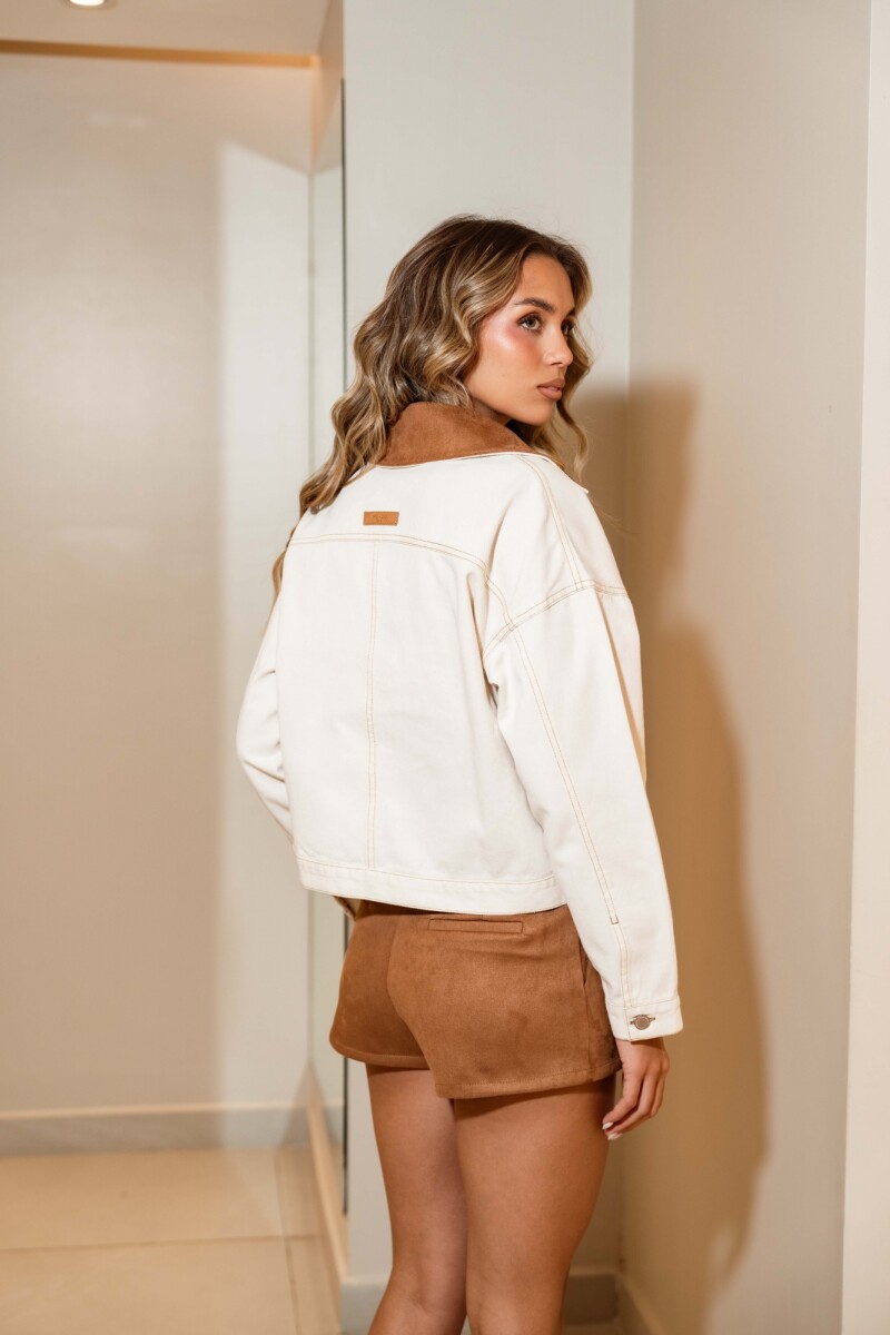 CAMPERA BRUNA OFF WHITE DENIM COMBINADO CAMPERA BRUNA OFF WHITE DENIM COMBINADO