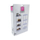 Estantería esquinero 4 estantes alu/plas 32x25x82cm BLANCO