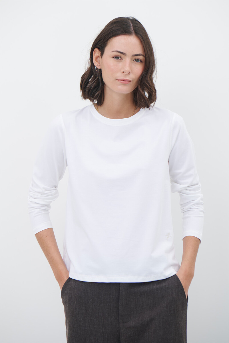 REMERA COTTON M/L - BLANCO 