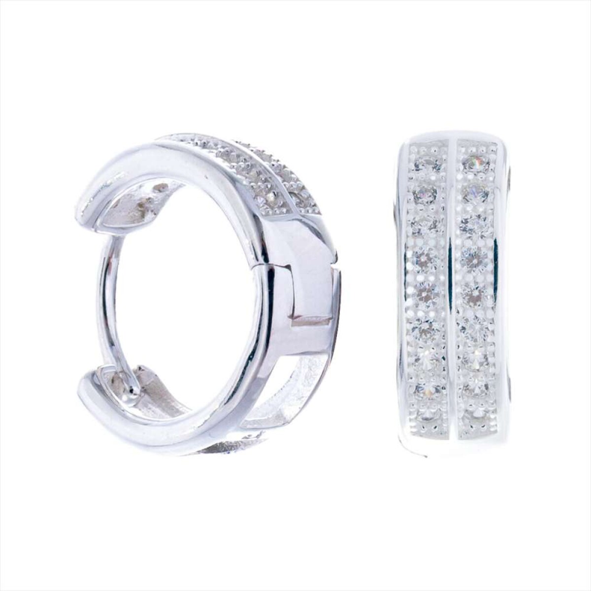 Par De Aros De Plata 925 - Con Circonias 