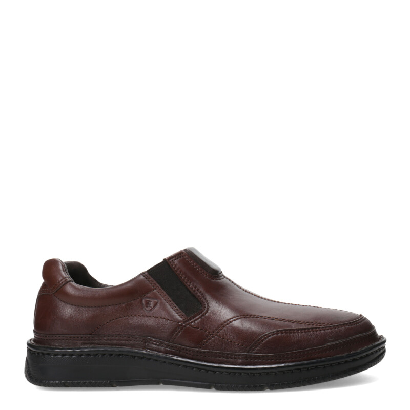 Zapato de Hombre Lombardino Casual Elastico Marrón Tabaco