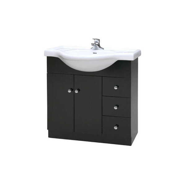 MUEBLE DE BAÑO NEGRO CON BACHA Mueble De Baño Negro Con Bacha