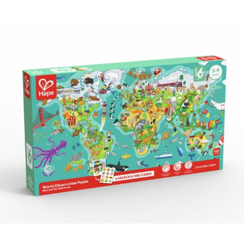 Puzzle 2 en 1 - Juegos y Mundo - hape Puzzle 2 En 1 - Juegos Y Mundo - Hape