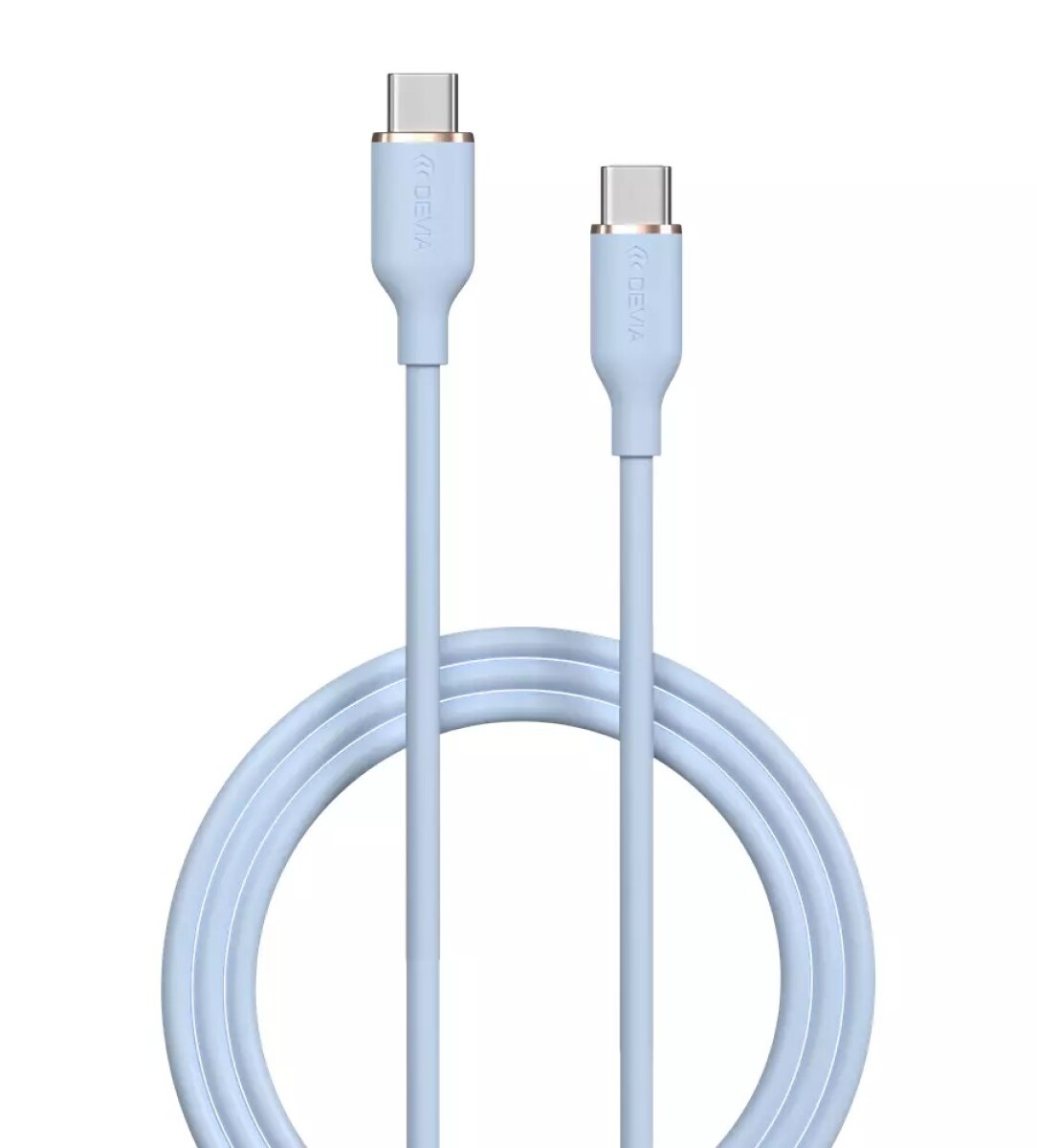 CABLE USB-C A USB-C SILICONE PD 3A 1.2M JELLY SERIES - Blue 