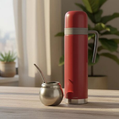 Set Ac.Inox Termo 750ml +mate lavable 140ml +bombilla regalo Plateado