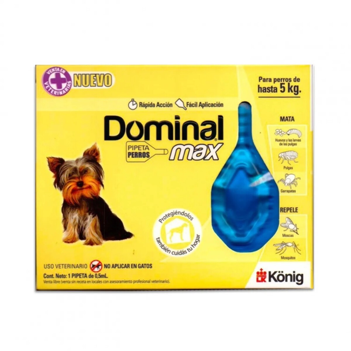 ANTIPARASITARIO KONIG DOMINAL MAX PERRO HASTA 5KG 