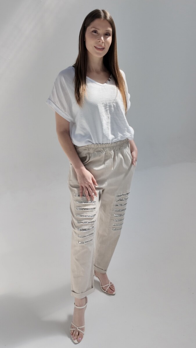 Pantalón Baggy Amelia - Beige 