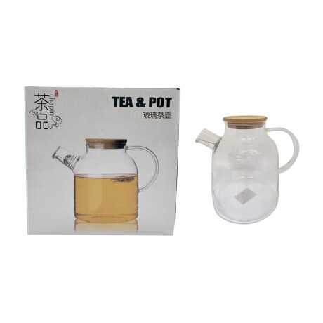 Tetera de Vidrio Jamaica 1.8L HL1533 con Tapa de Madera 001
