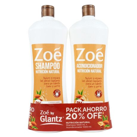 Pack shampoo + acondicionador Zoé nutrición natural Pack shampoo + acondicionador Zoé nutrición natural