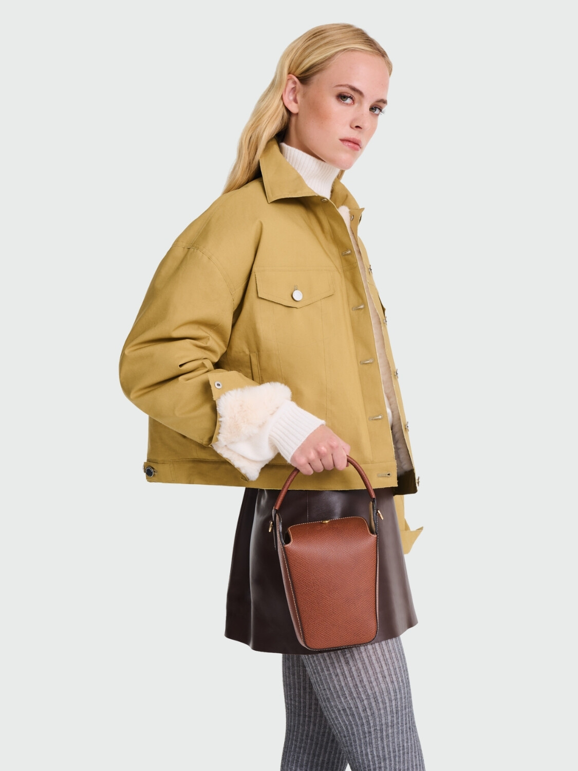 LONGCHAMP - Épure Bolso tipo cubo de palomitas 0