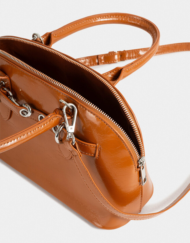 Bowling Tendencia Cartera Bowling Con Arandelas - Marron Camel